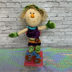 Dan Dee Collectors Choice Cloth Stuffed Rag Doll Decor Autumn Fall Scarecrow 14"